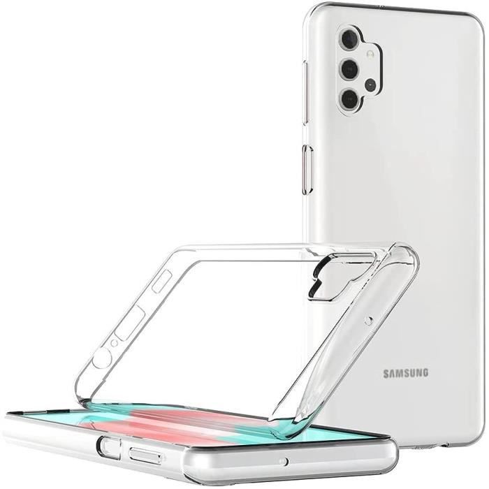 Coque Transparente pour Samsung A32 5G - PROSHOP - Gel Souple - Transparent - 6,5 pouce - 2 Verres Trempés