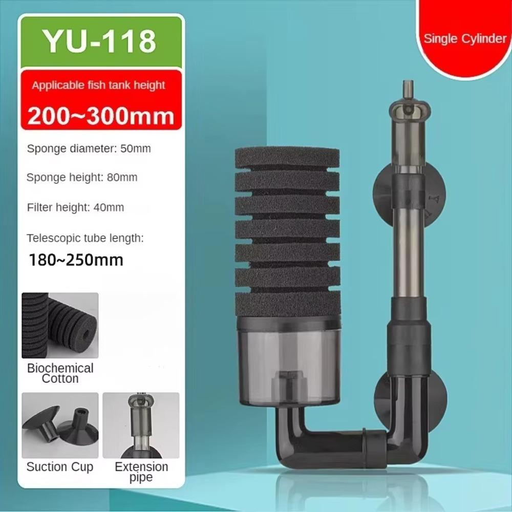 

Черный погружной поролоновый фильтр Без шума Впитывает грязь Биохимический губчатый фильтр Двойная головка Био-губка Оборудование для аквариума
