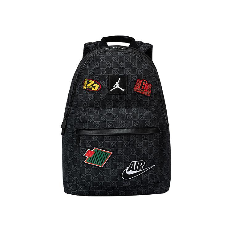 Jordan Monogram Series Checkerboard Badge Backpack Unisex backpack Blue Black JD2543010AD-001 Jet Black