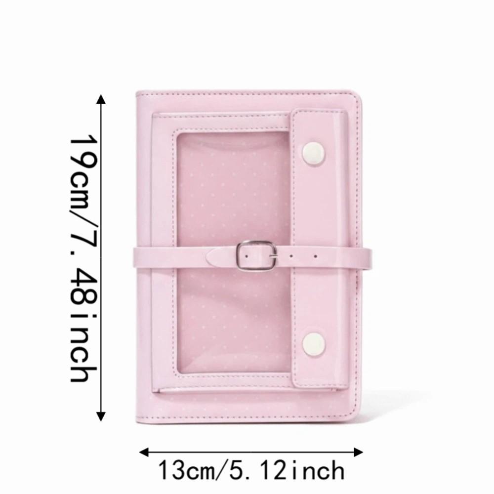 Portable Compact Itabag Planner Notebook Six Ring Clear Window Diary Badge Display