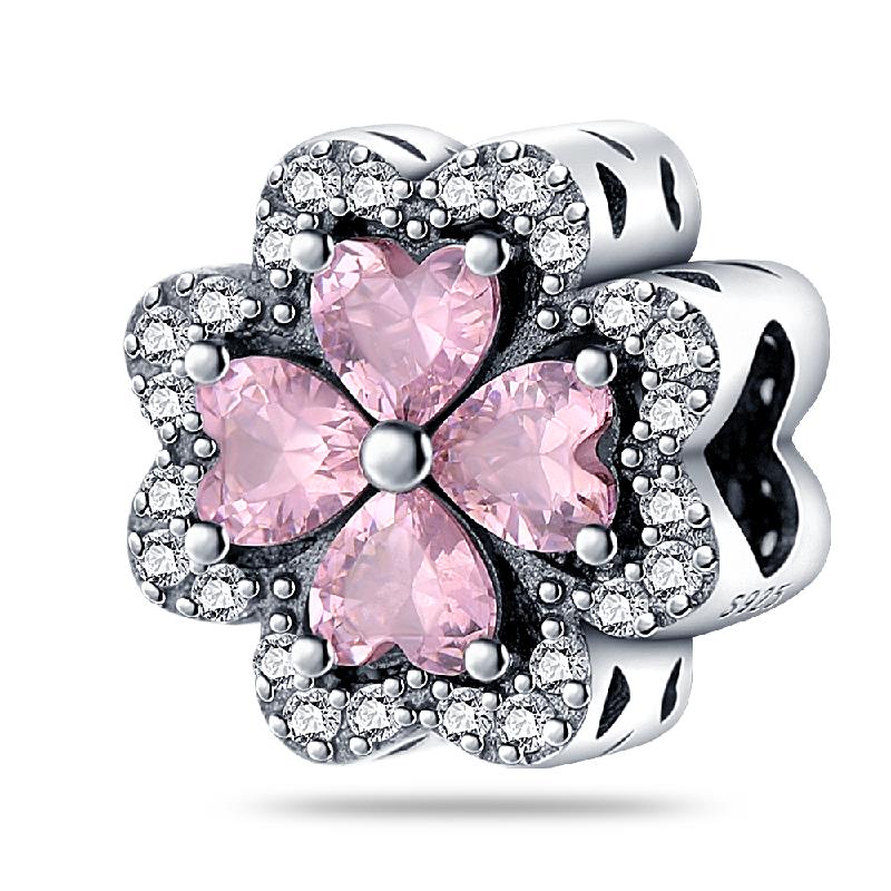 Copper Lucky FourLeaf Shamrock Collection Charm Butterfly Spring Spacer Bead Bead Charms Suitable Ideal For Pandora Authentic Bracelets