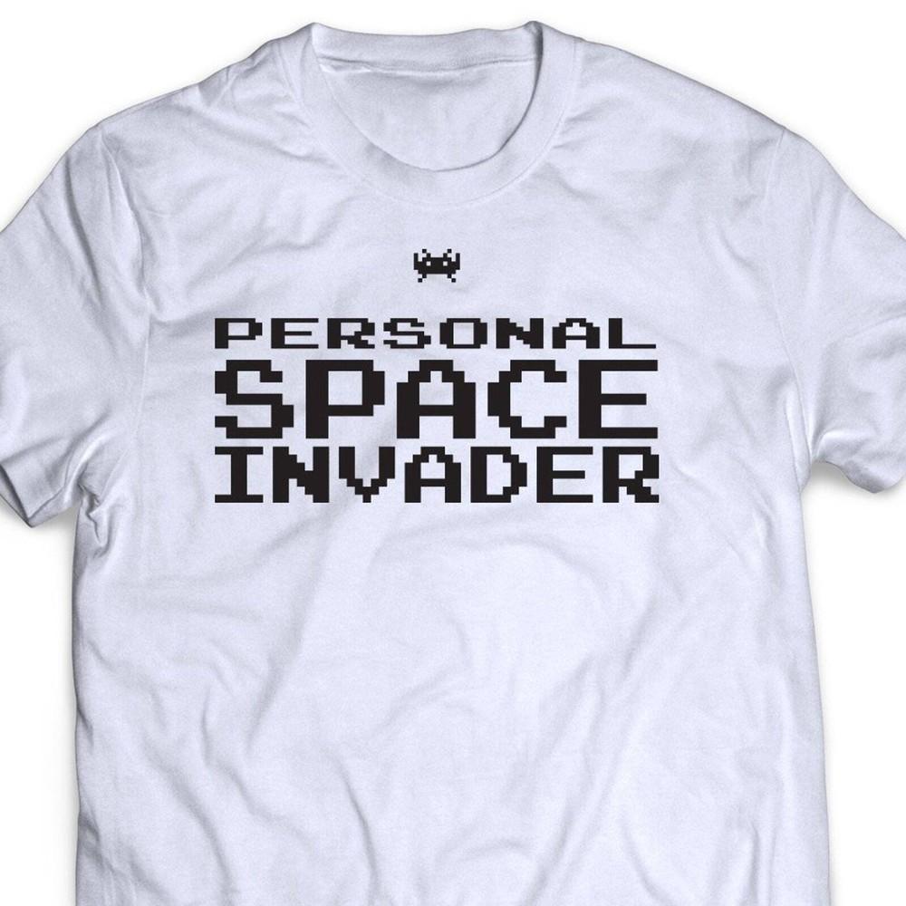 

Personal space invader T-shirt - white unisex tee - cool gift idea - fast delive Unisex T-Shirt L