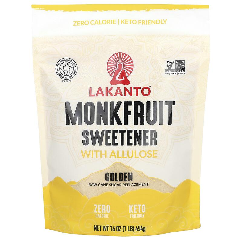 Monkfruit Sweetener with Allulose, Golden, 16 Oz (454 G)