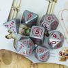 Cusdie Eagle Metal D&D Dice Dungeons and Dragon 7Pcs D4-D20 Polyhedral Dice Set for Pathfinder Role Playing Game Board Games
