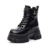 Women's Chunky Heel Martin Boots - 2025 Autumn/Winter British Style Buckle Motorcycle Ankle Boots, Round Toe