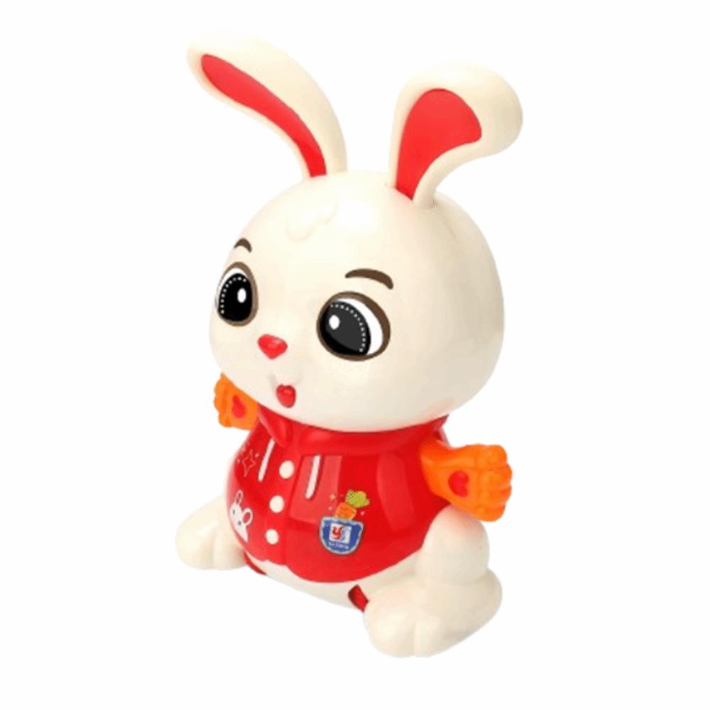 

Light Effects Bunny Electric Toy 360° Rotation Kids Electric Bunny Toy Desktop Ornament