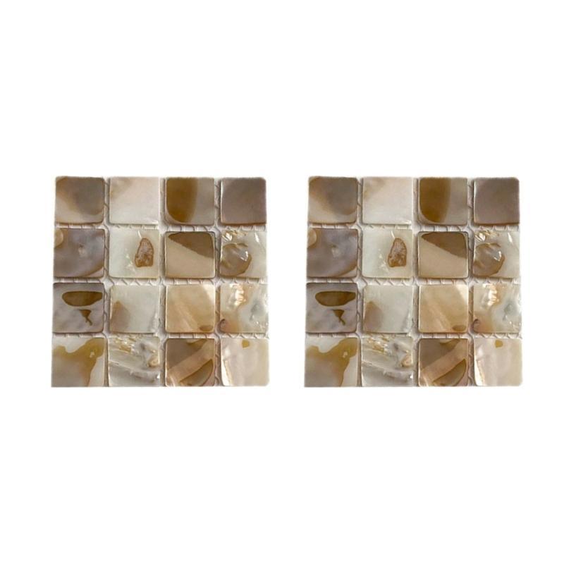 Set of 2 Shell Coasters Easy to Clean and Maintain Table Mats for Daily Use