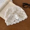 Fashion Handwoven Hollow Baotou Hat Women'S Crochet Ethnic Style Tassel Ear Protector Strap Sleeve Knitted Hat