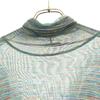 Missoni Made In Italy Border Pattern Long Sleeve High Neck See-Through Cut Women Used