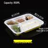 Disposable 5-Compartment Food Containers with Lids