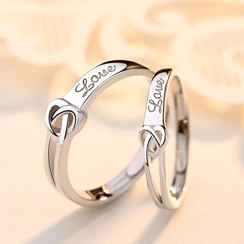 2Pcs Couple Rings Sparkly Zircon For Women And Men Superior Luxury Wedding Jewelry Anniversary Gift