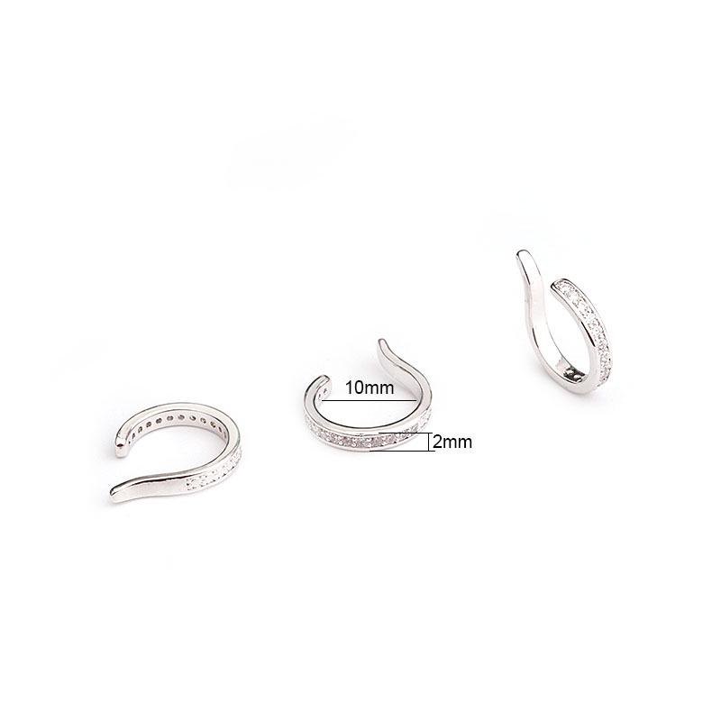 Minimalist Zircon U-shaped Ear Cuff: European/American Style Fake Piercing