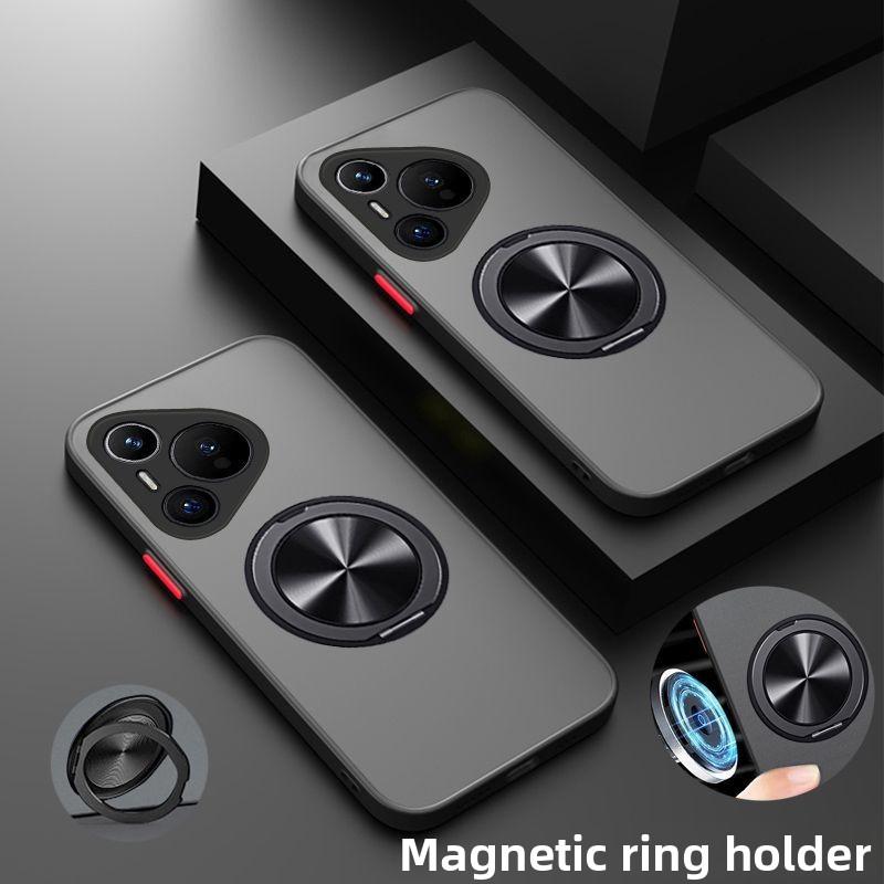 Für Huawei Pura 80 Ultra Hülle Harte PC-Hülle mit Ringständer magnetisch Schutz-Rückseite Hülle Für Huawei Pura 80 70 Pro Plus P60Pro Schale