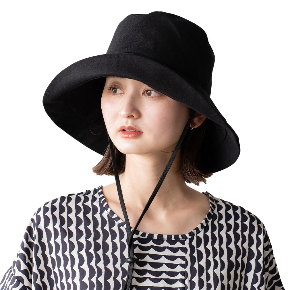 VITAFELICE Capelin Model Women's Hat, Heat-Shielding (-15°C), tgh-30195z (Black)