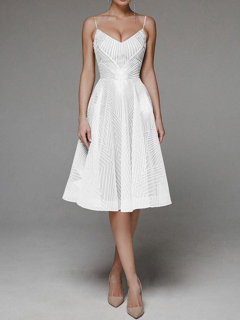 2021 Frühling/Sommer Damen Europäisches & Amerikanisches Besticktes Ärmelloses Sexy Langes Abendkleid