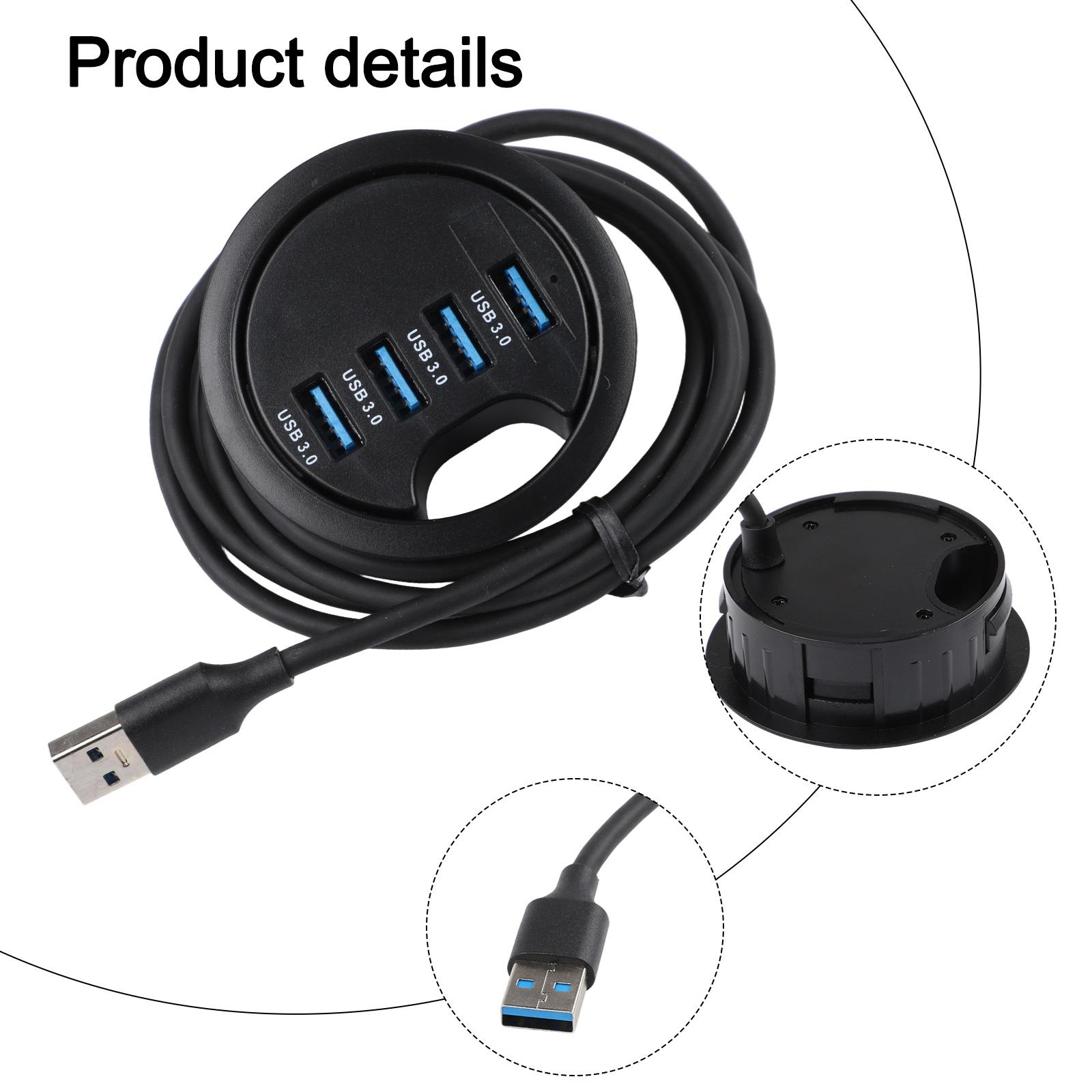 

Desk Grommet Hub with 4 USB 3 0 Ports for High Speed 5Gbps Data Transfer and Cable Management on Desktops and Office Workspaces China Mainland