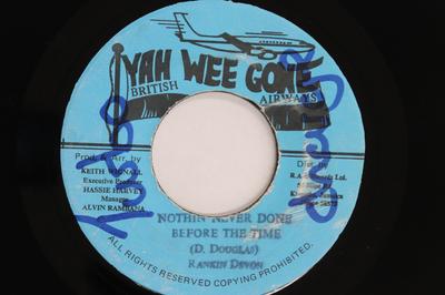 7inch Record RANKING DEVON  Nothin Never Done Before The Time KW6739 YAH WEE GONE Jamaica Reggae Ska  Dub Used