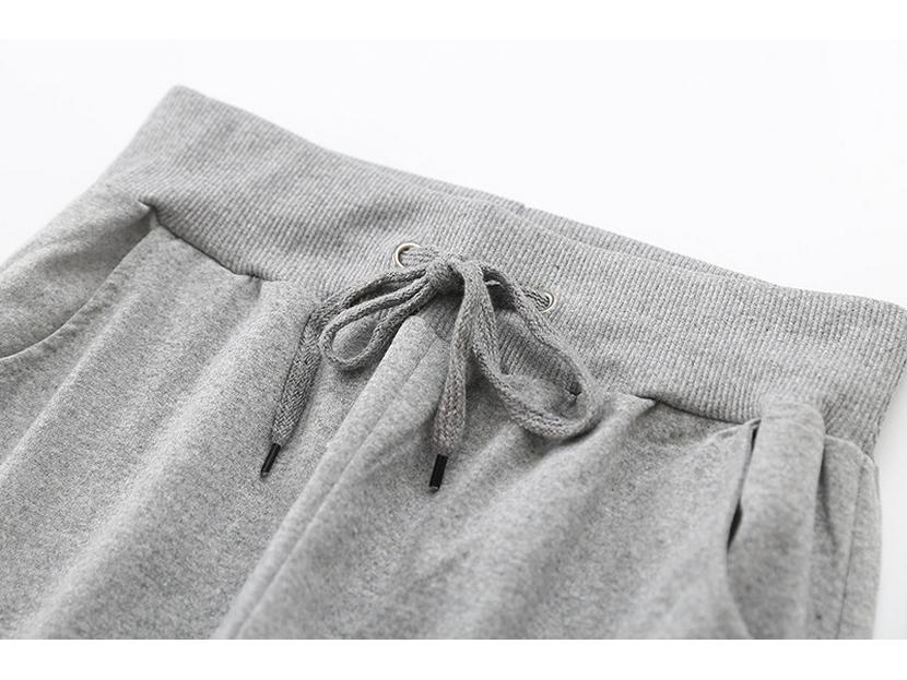 New Women's Slim Straight Casual Sweatpants - Spring & Autumn Style, Loose Fit, Cotton, Solid Color, Trendy Large Size