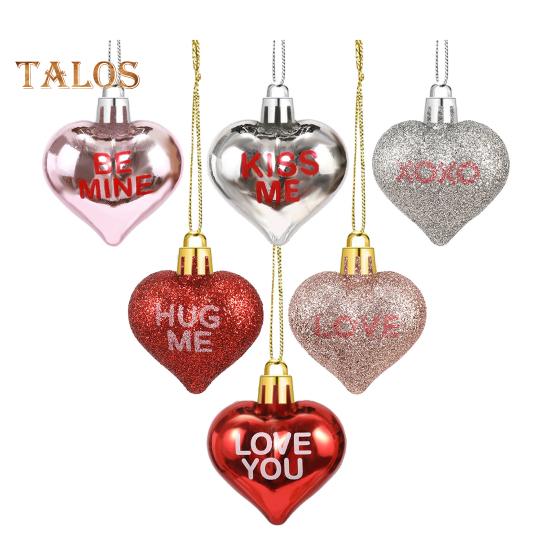 

24 шт. Украшения в форме сердца ко Дню святого Валентина, многослойные подвесные безделушки в форме сердца для украшения потолка, свадьбы, годовщины, вечеринки 24PCS