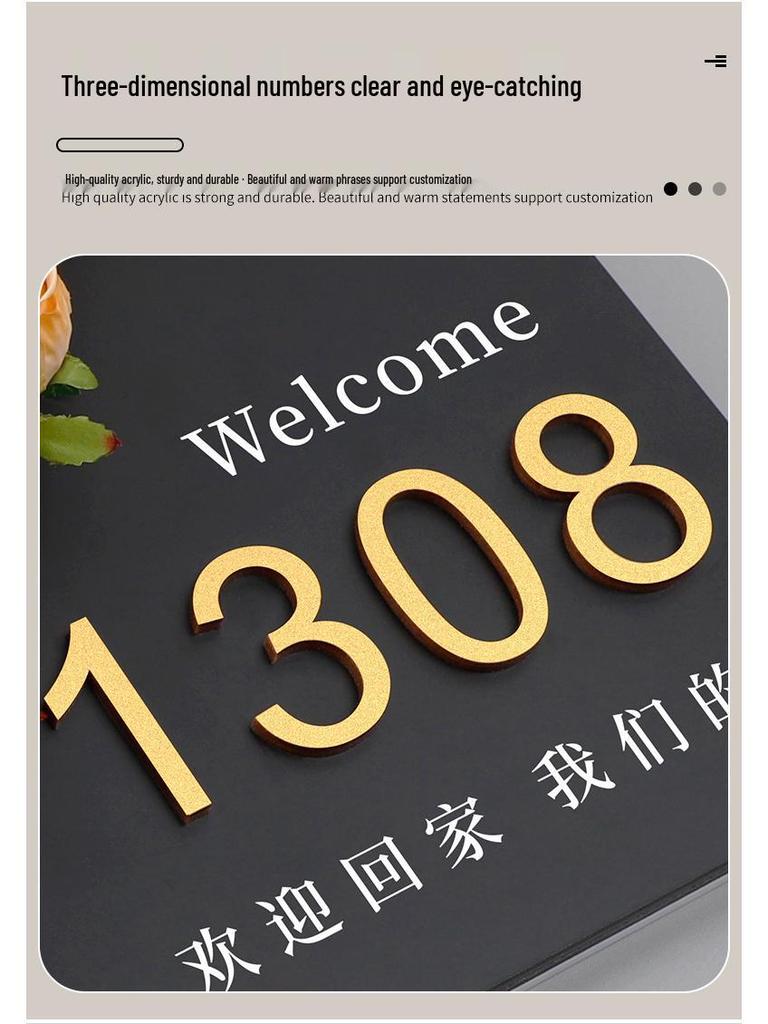 DIY House Number Plate - Stylish Entrance Decor for Homes and Hotels
