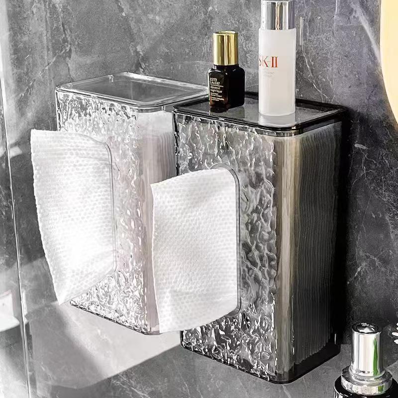 Glacier Pattern Wall-Mounted Tissue & Washcloth Storage Box