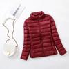 Women Autumn Winter Warm White Duck Down Coat Plus Size Light Slim Short Stand Collar Down Jacket Inner Cloth Outerwear