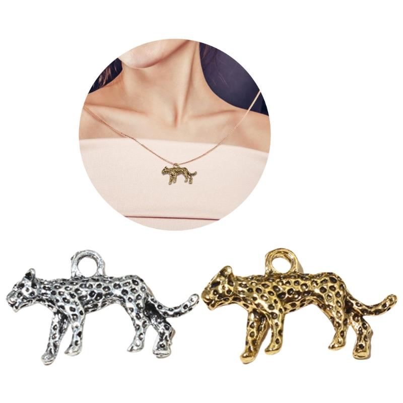 20pz Ciondolo Leopardo in Lega per Creazione Gioielli Fai da Te Ciondoli Animali per Collane e Bracciali Accessori Portachiavi