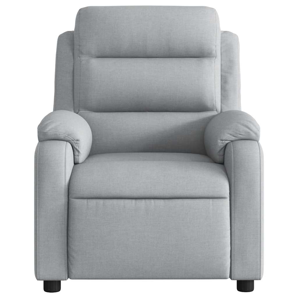 Vidaxl Foldable Massage Armchair, Light Gray, Fabric Upholstered