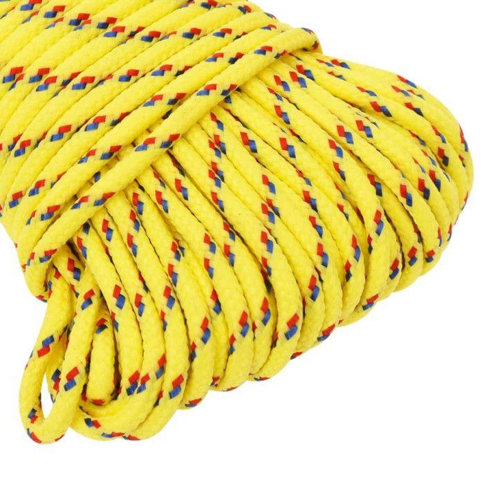 152593 vidaXL Boat Rope Yellow 4 Mm 50 M Polypropylene