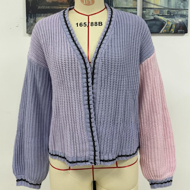 

IHUASU Женский осенне-зимний темпераментный дорожный свободный вязаный кардиган куртка джемпер XL фиолетовый