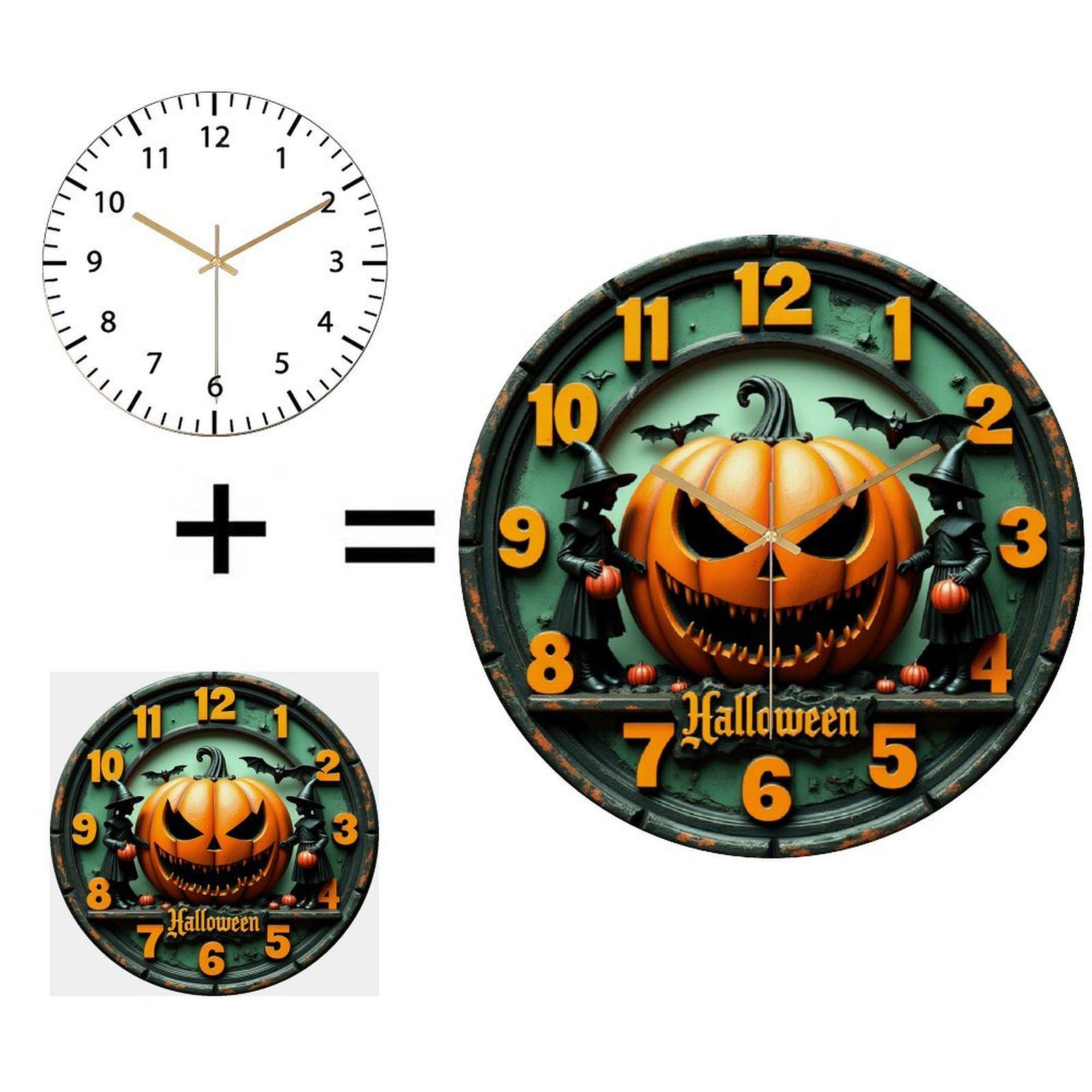 30x30cm Round Glass Wall Clock that is Surprisingly Lightweight for Its Size (White,12 in(30.48cm))