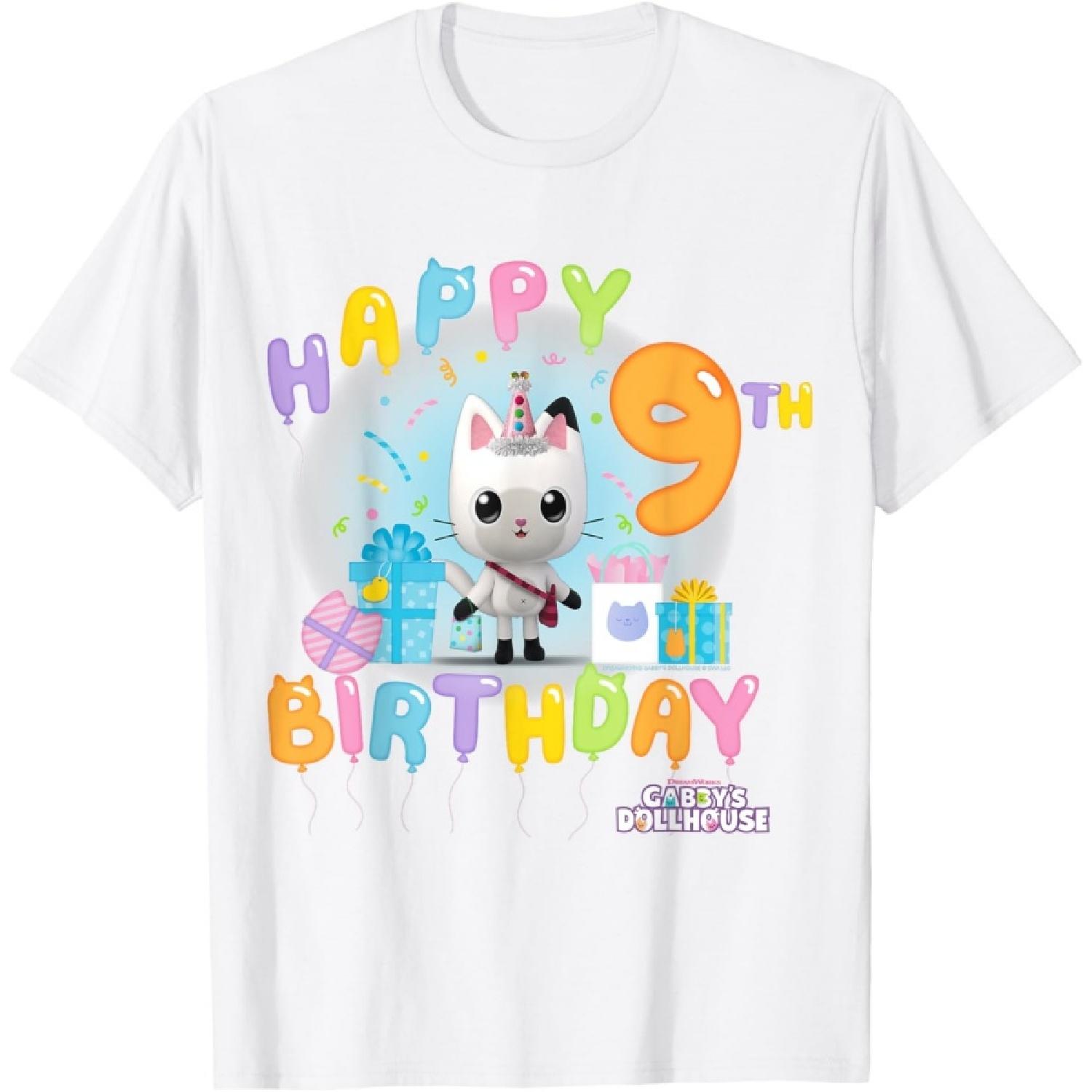 DreamWorks Gabby’s Dollhouse Happy 9th Birthday T-Shirt XXXXXL белый
