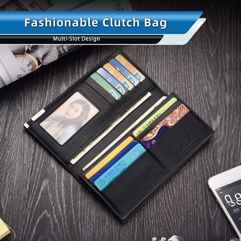 Mens Wallet Long Purse Leather Clutch Large Business Handbag Multi Functional Coin Purse For Proton Exora Iriz R3 Wira Saga Satr
