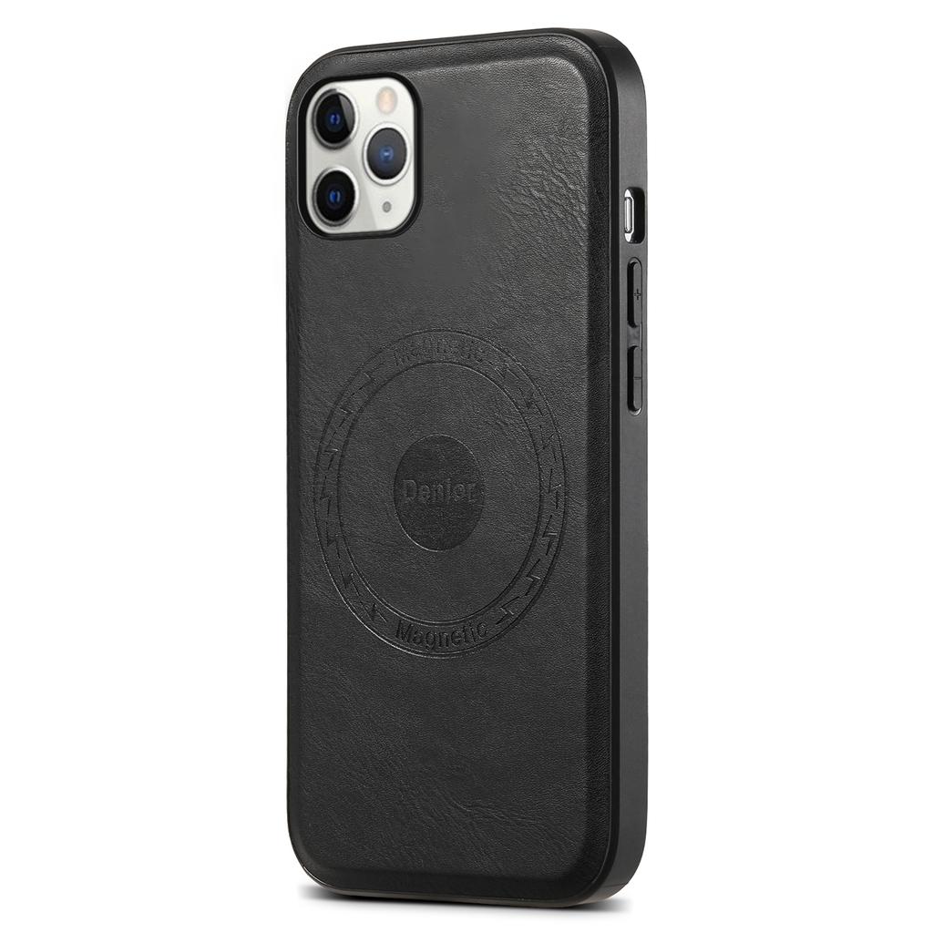 DENIOR Magnetic Case for iPhone 11 Pro Max,PU Leather Coated PC+TPU Phone Cover