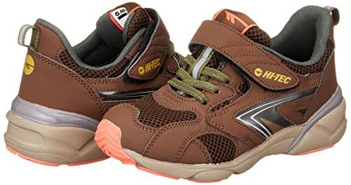 Hi-Tec KD046 FLASH FORCE KIDS Outdoor Sneakers, LED Camp, Brown, 19.0 cm, 2E