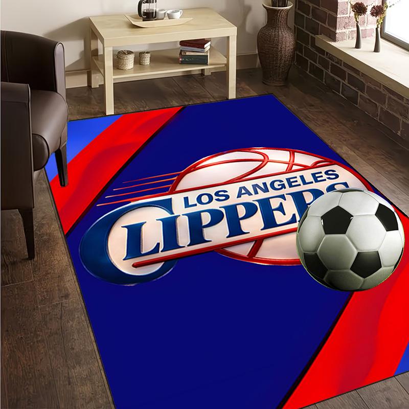 LA Clippers Basketball Art Rug Office Carpet Non-Slip Mat, Chair Rug Floor Covering for Gaming, Bedroom, Living Room , Home Decor Christmas Gift