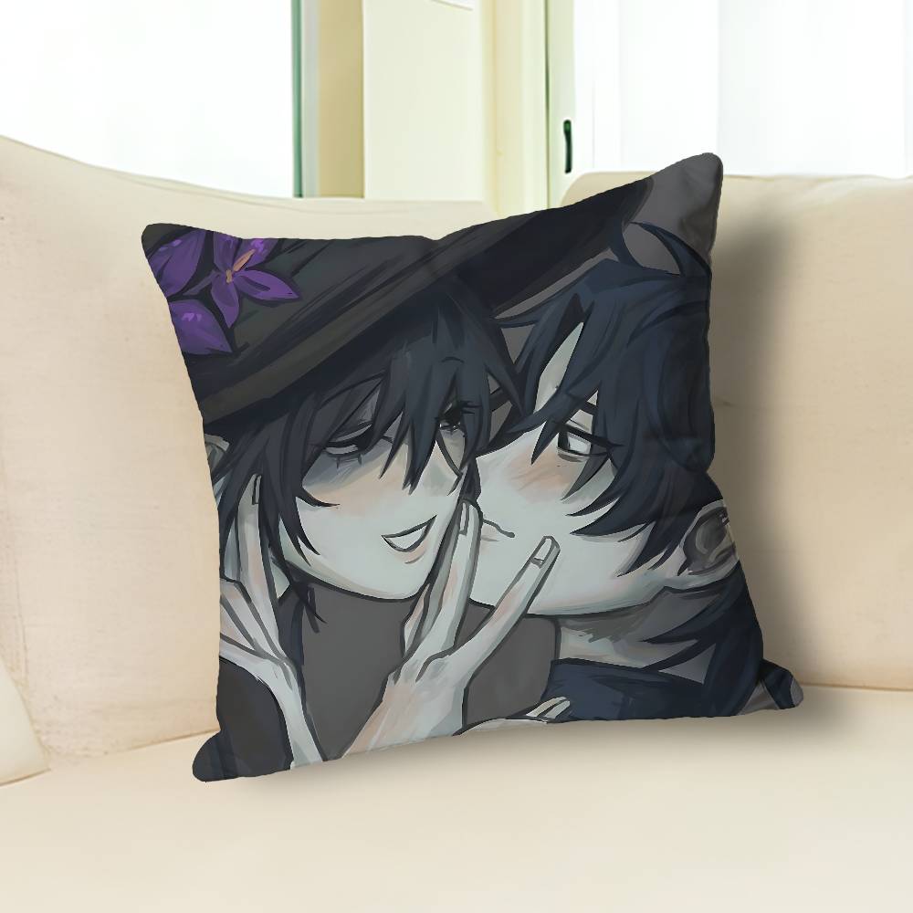 A-Azure Game Two T-Time Anime Celebrity Merchandise All-Match Printed Pillow Case Sofa Car Office Room Decoration Protector
