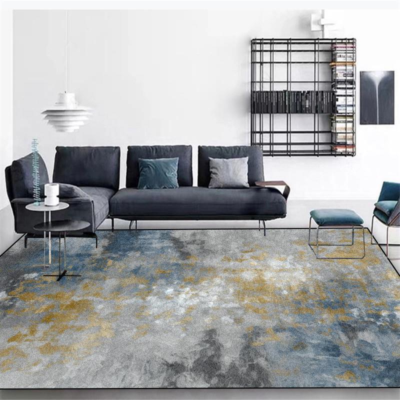 Nordic Abstract Carpet Living Room Decor Golden Rug for Bedroom 200x300 Lounge Coffee Tables Mat Anti Slip Washable Entrance Mat