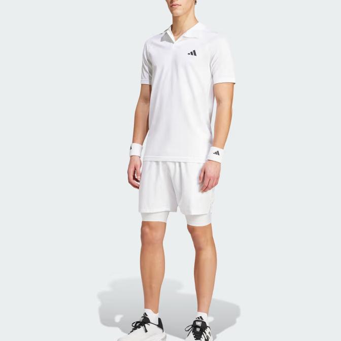 New Adidas Free Shipping With AdiClub Tennis Pro Aeroready Shorts And Inner Shorts Set IS8097