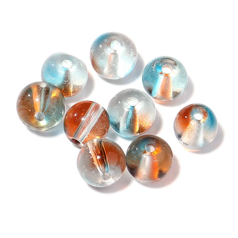 50Pcs 8mm Lampwork Beads High Quality Colored Loose Spaced Round Bead For Craft Jewelry Making Diy Bracelet Necklace Accessories