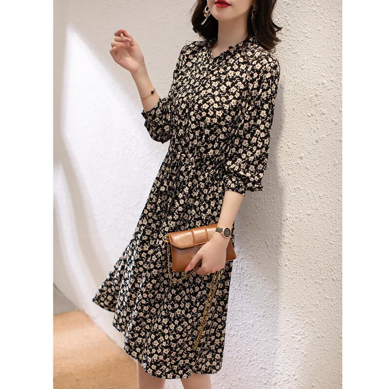 

Firstview Women s Elegant A-Line Shirt Dress S