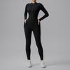 Cross-border Half-Zip Slimming Yoga Jumpsuit - Nude Feel One-Piece Dance & Fitness Wear