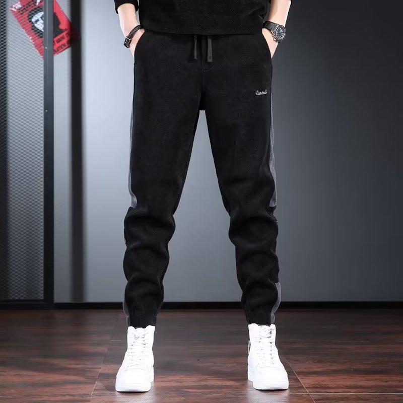 

Мужские повседневные вельветовые джоггеры: Тонкие, дышащие, универсальные спортивные штаны в стиле стритвир для весны/лета M