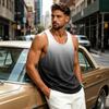 Canotta Sportiva da Uomo Casual con Stampa Sfumata per Esterno Senza Maniche Girocollo Leggera Traspirante Maglietta Activewear
