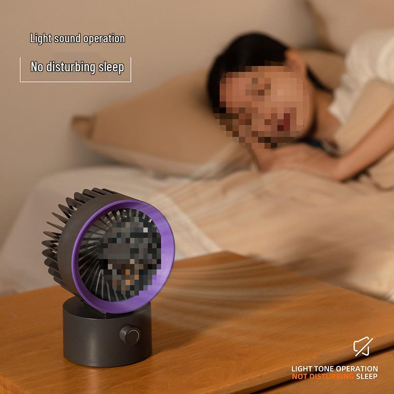 USB Rechargeable Mini Oscillating Silent Desktop Fan