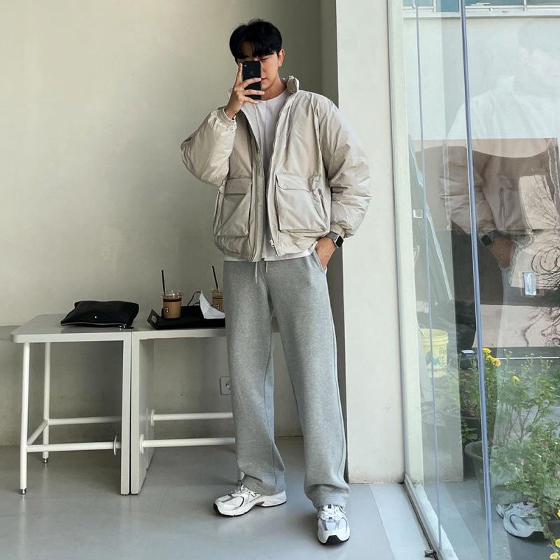 Men's Workwear Stand Collar Cotton Coat Men's Winter Thickened Coat Korean Style Trendy Loose Workwear Bread Coat Cotton Coat