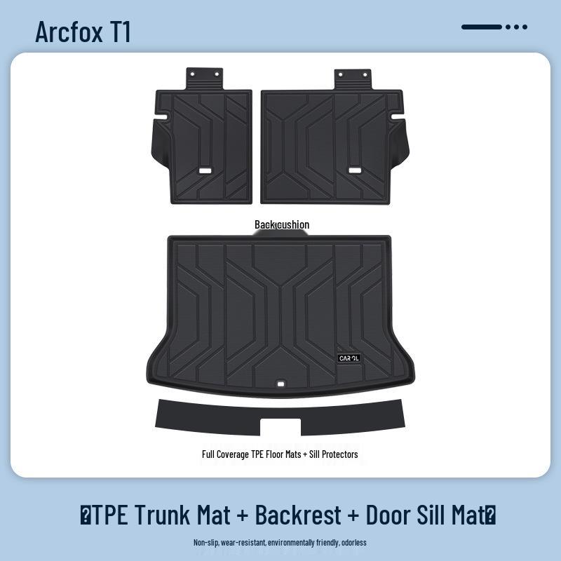 Jihu T1 Trunk Mat - TPE Tail Box Mat for Car Interior Decoration, Fit for 26 Models.