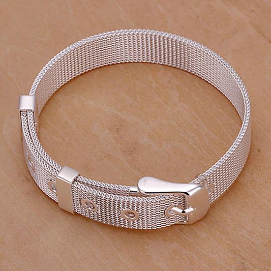 Bracelet Adjustable Fine Workmamship Silver Plated Adjustable Belt Buckle for Daily Wear