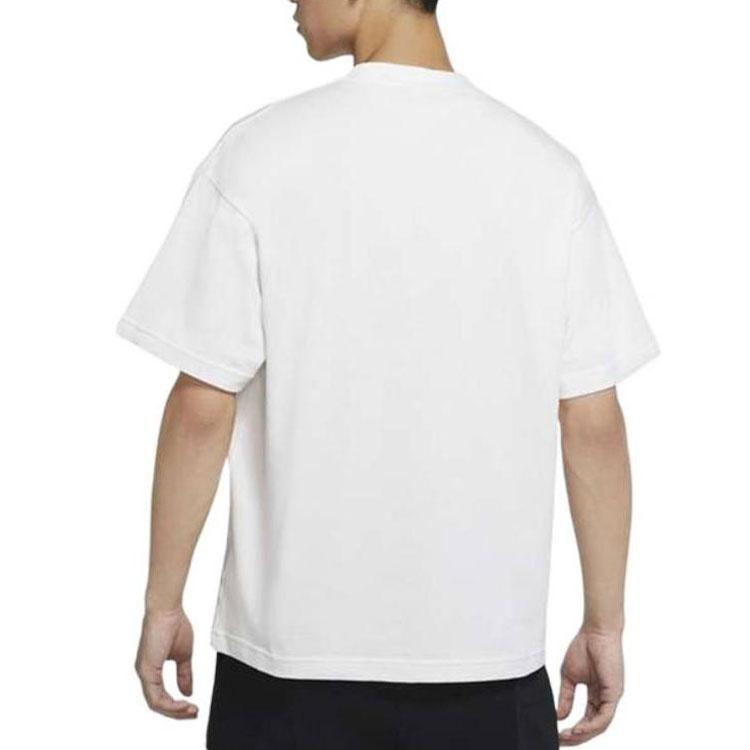 Nike Solo Swoosh Solid Color Round Neck Short Sleeve White Men's DA0321-121