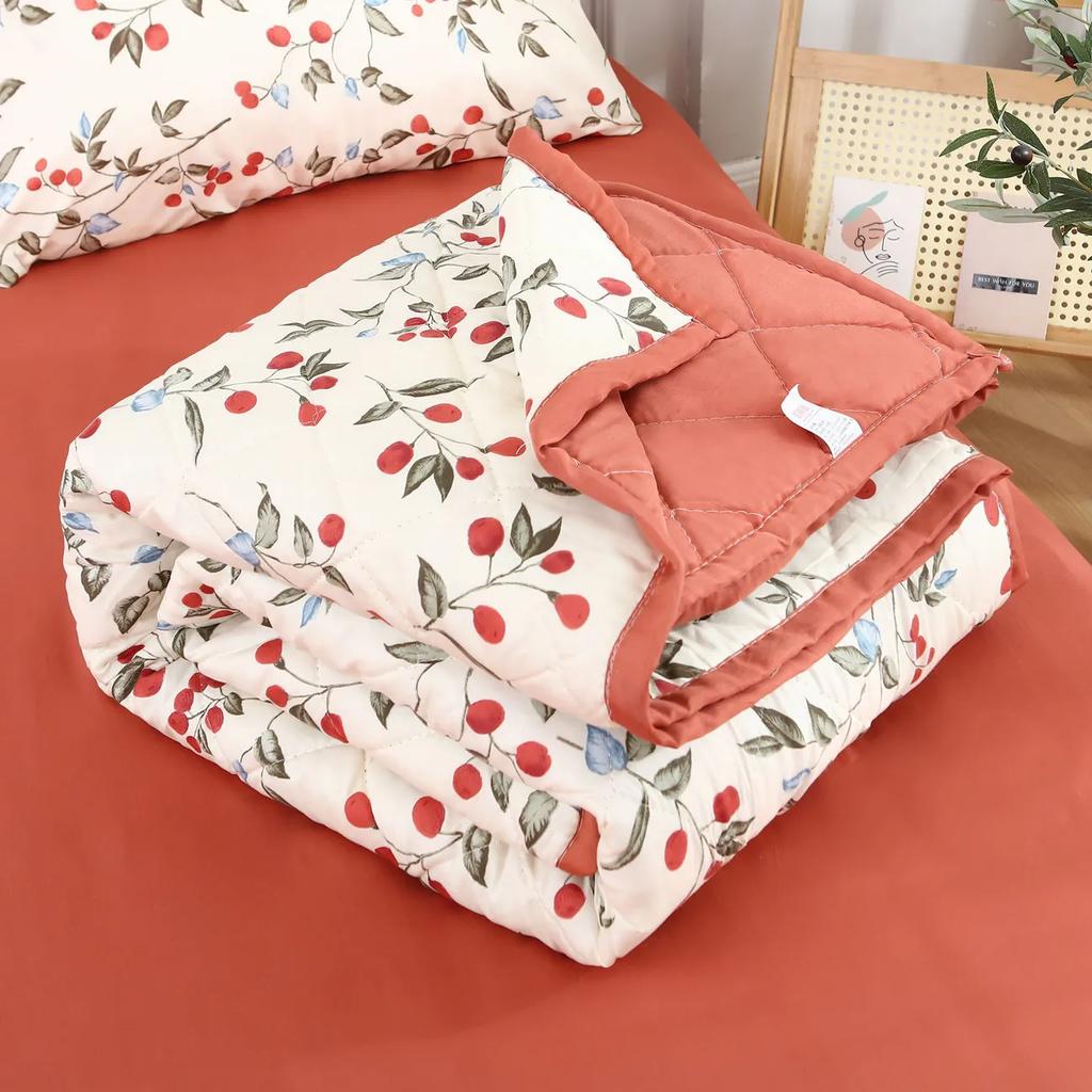 WTEMPO Printed Home Hotel Soft Tatami Blankets Large Size Simple Retro Foldable Blankets Thickened Student Soft Dormitory Blankets